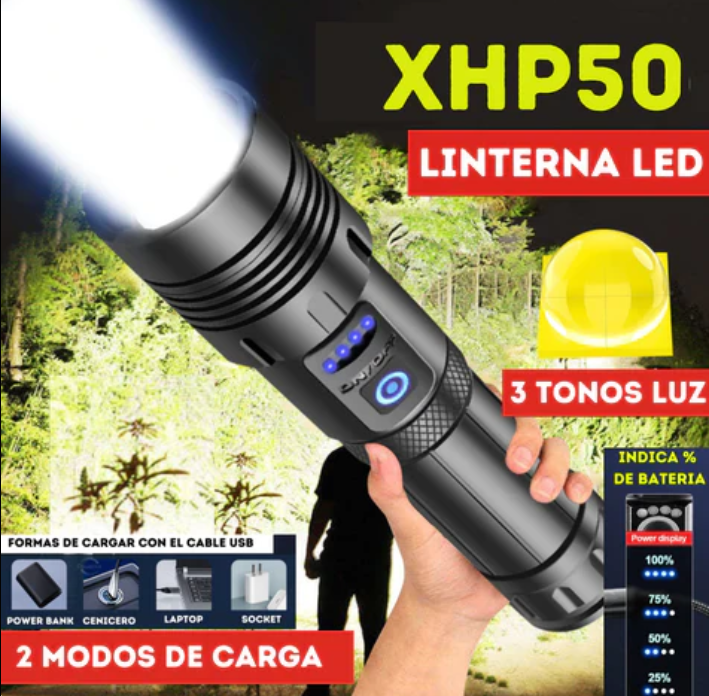 Linterna LED DE LARGO ALCANCE